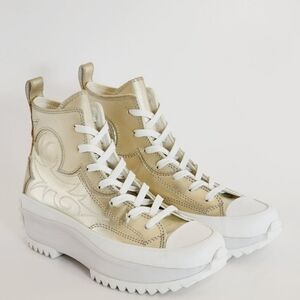 Converse Run Star Hike Gold Mettalic Western